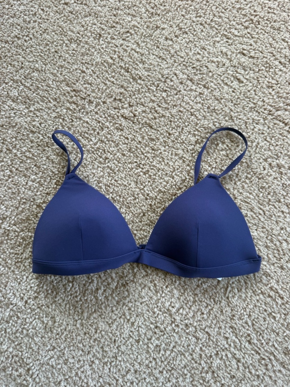 Zimmermann Bikini Top Size 1AB Navy/  Purple Structured Triangle Designer Swim - Picture 2 of 7